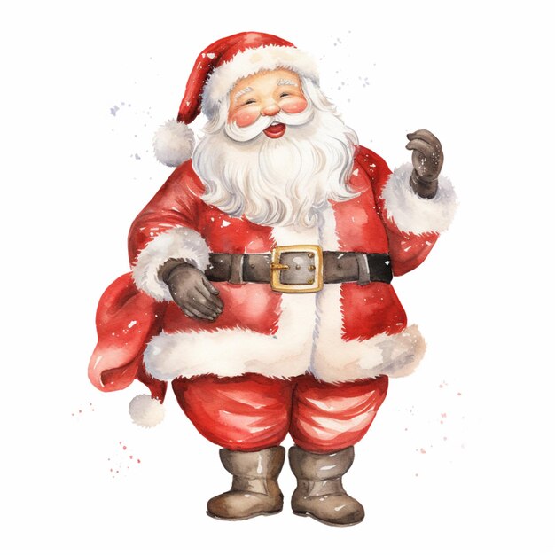 Santa Claus Acquarello Clipart