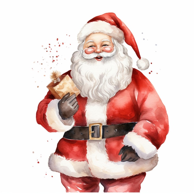 Santa Claus Acquarello Clipart