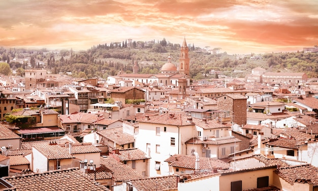 Santa Maria Del Fiore. Panorama. Italia, Firenze.