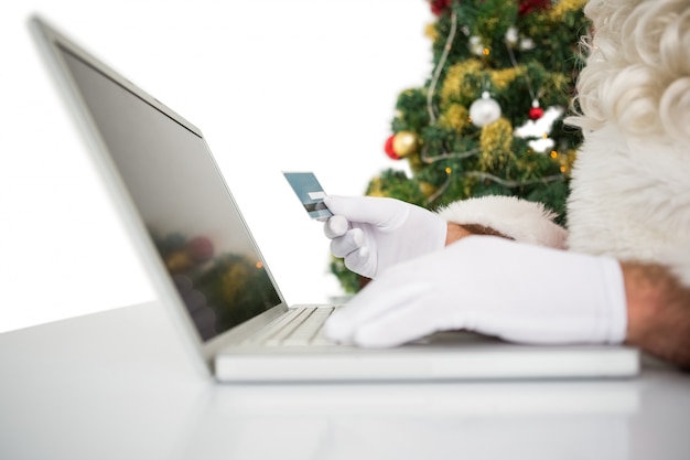 Santa shopping online con il portatile