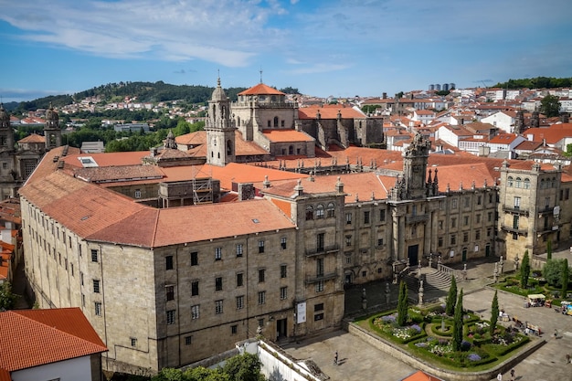 Santiago de Compostela vista dalla Cattedrale Galizia Spagna