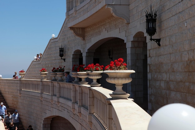 Santuario del Bab e terrazze inferiori presso il Bahai World Center nella città di Haifa