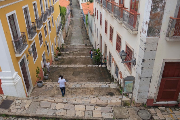 Sao Luis MA Brasile 13 marzo 2017 Strade del centro storico di Sao Luis do Maranhao in Brasile