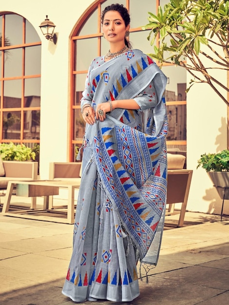 Saree Banarasi di seta morbida Kanjivaram per donne