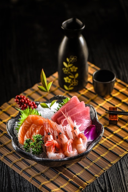 Sashimi di cibo giapponese