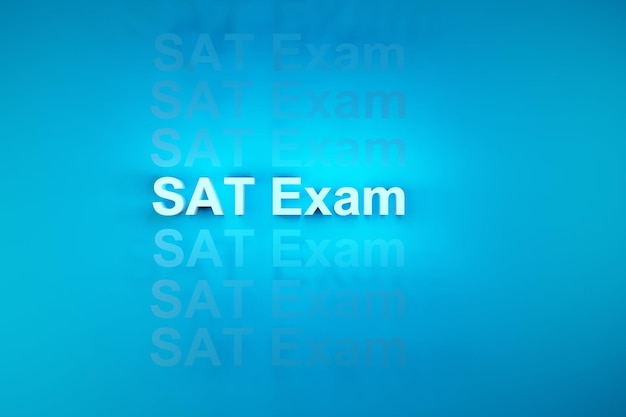 SAT Exam più sfondo effetto testo-ombra