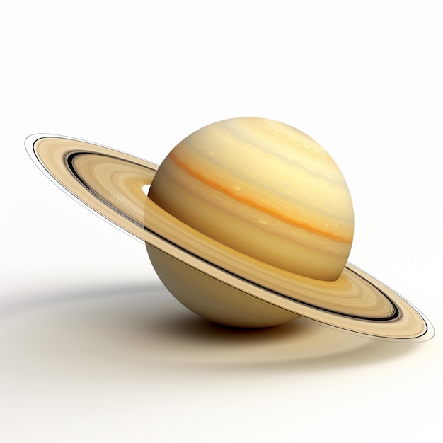 Saturno con sfondo bianco di alta qualità ultra hd
