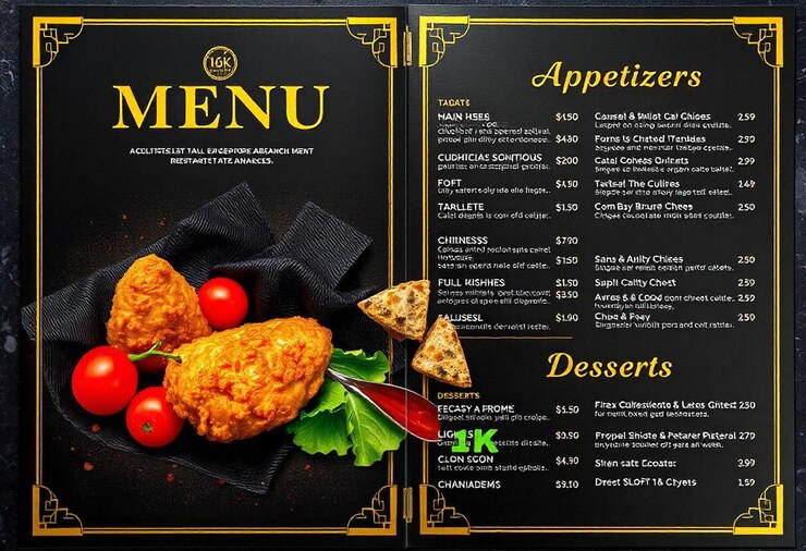 Savor in Style Innovative Menu Design with Visual Appeal