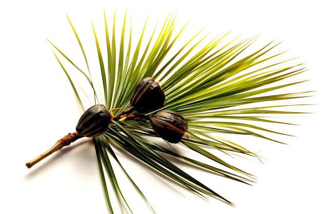 Saw Palmetto Su Sfondo Bianco Generative AI