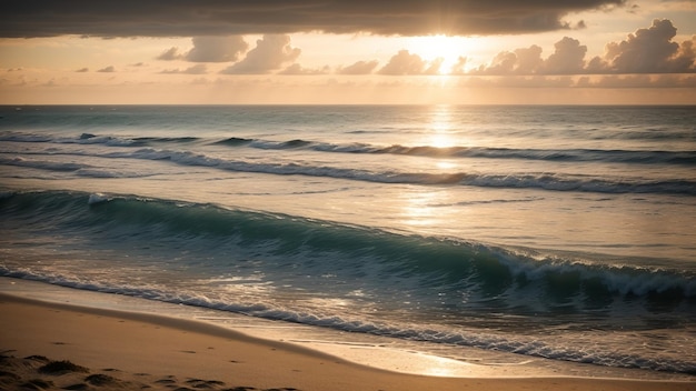 Sbocciare sulla spiaggia come una bella grafica pavoneggiarsi al quarto spazio estivo generato dall'IA