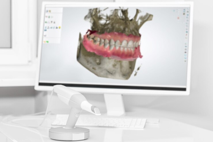 Scanner e monitor dentali 3D nell'ufficio del dentista