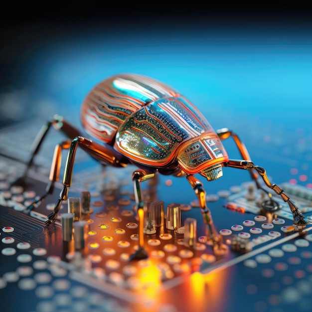 Scarabeo elettronico sull'elettronica