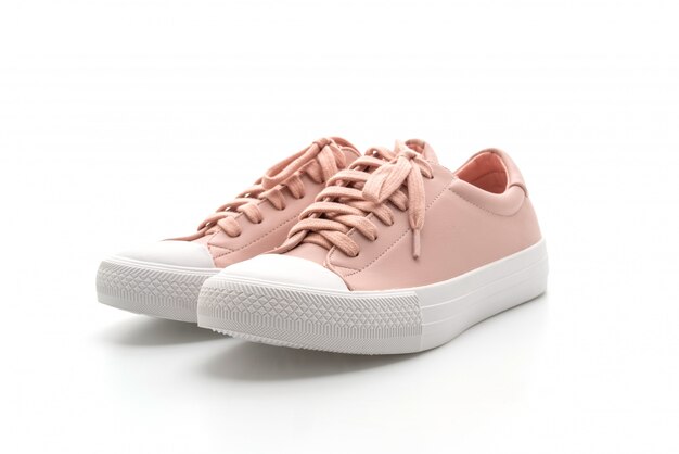 scarpe da tennis rosa su bianco