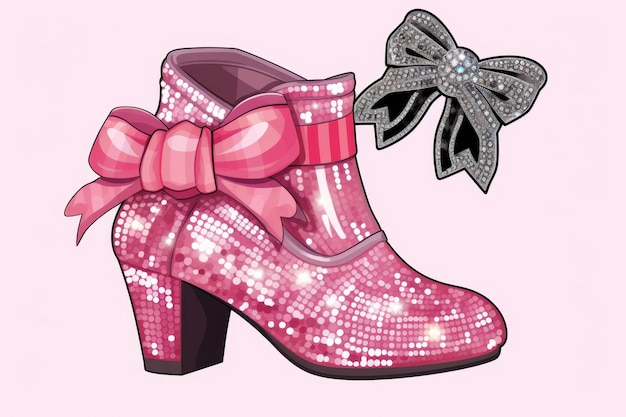 Scarpe rosa da donna sullo sfondo Illustrazione