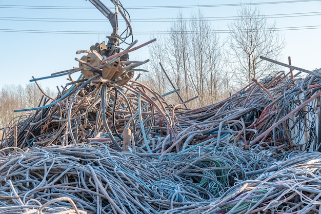 scarti di vecchi cavi di rame nel guscio rottami per la metallurgia non ferrosa