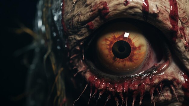 Scary Eye Closeup Unreal Engine Rendered Horror Art (Arte dell'orrore)