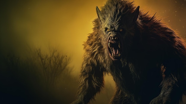 Scary werewolf monster vintage classica storia horror di mostri immagine generata dall'AI