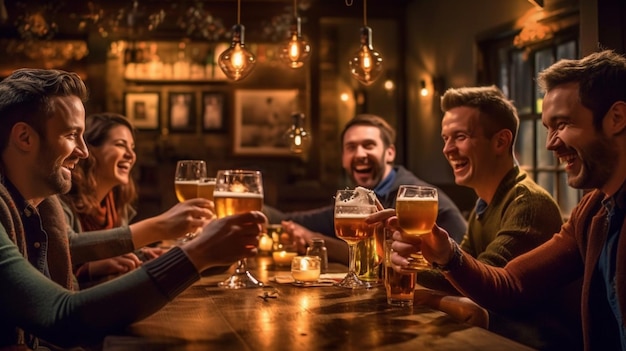 Scatena lo spirito di festa con foto vibranti di celebrazioni alimentate dalla birra