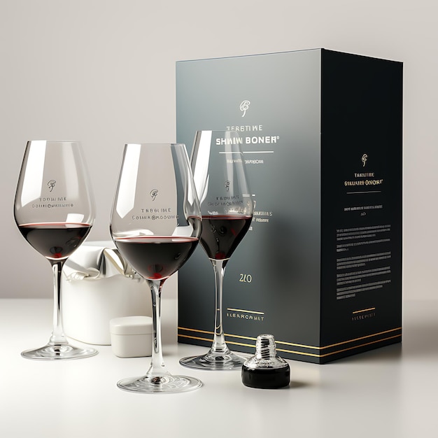 Scatola di molti materiali scatola di vetro di vino fine scatola da cartone scatola in microfibra materiale packaginga di design creativo