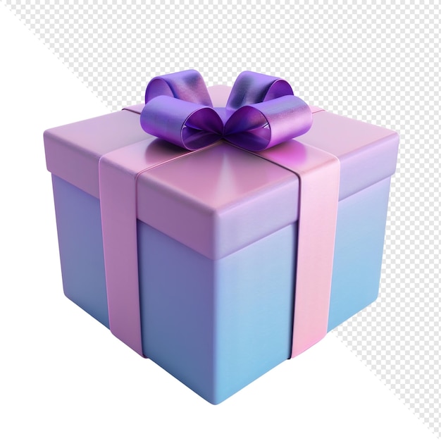 Scatola regalo con nastro viola