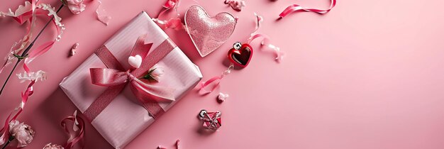 scatola regalo rosa romantica per San Valentino