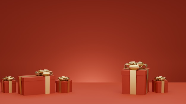 Scatole regalo di Natale e Capodanno