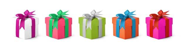 Scatole regalo di Natale e copia spazio. Sfondo di Natale