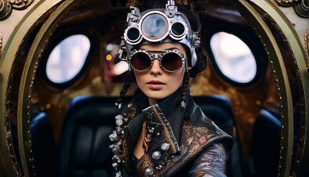 Scatta foto di modelle vestite con abiti ispirati allo steampunk