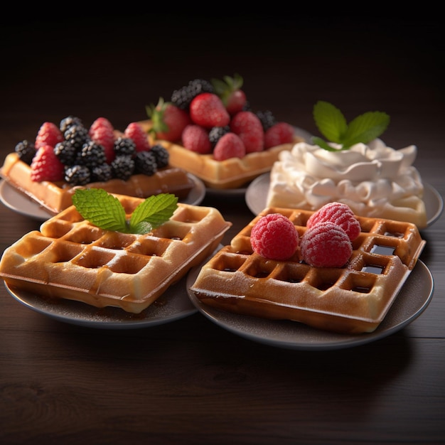 Scatti del prodotto di Waffles di alta qualità 4k ultra hd