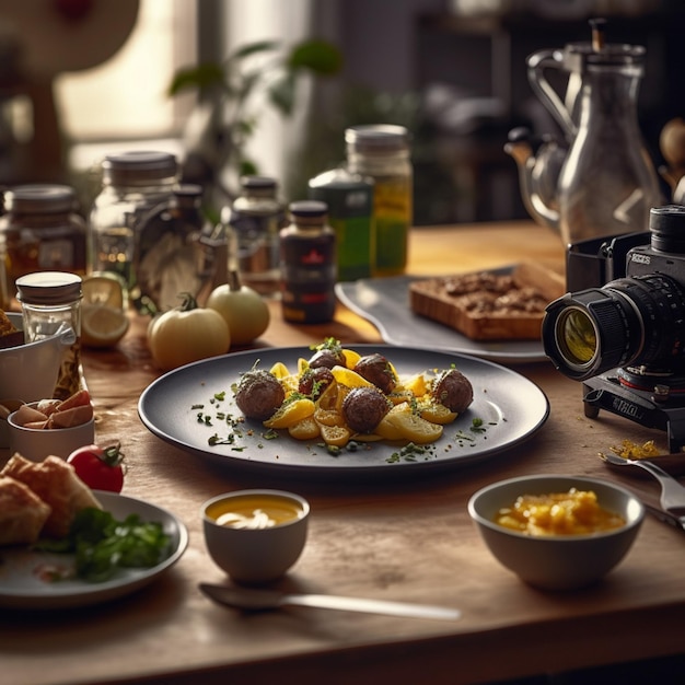 Scatti di prodotti di alimenti professionali fotorealistici