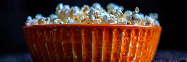 Scatto confortante sdraiato sul divano a guardare un film con i popcorn