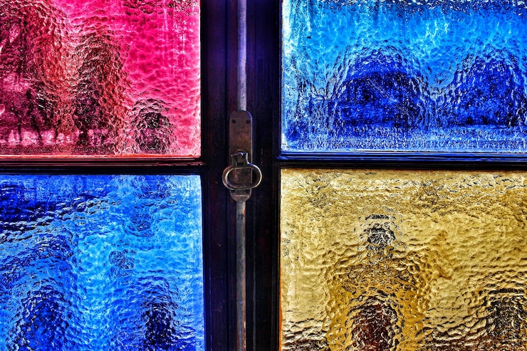 Foto scatto di dettaglio della porta di vetro