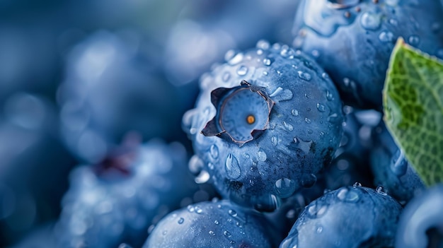 Scatto di primo piano della foto di Blueberries Macro