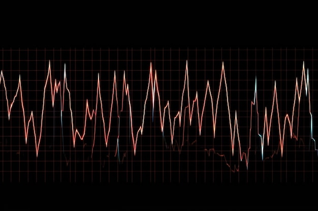 Scatto ECG minimalista che sottolinea la salute del cuore