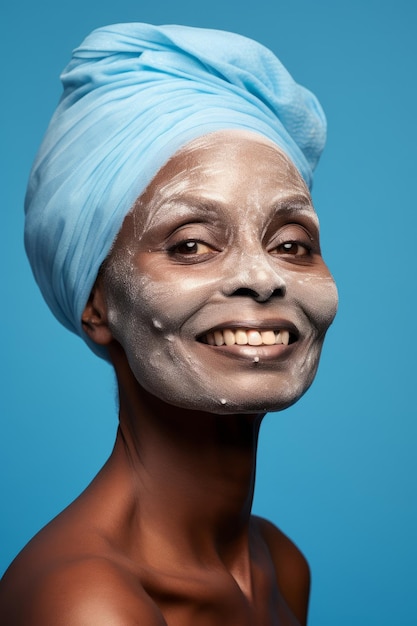 scatto fotografico di bianco africano asiatico 30 40 donna di 50 anni con il suo regime di bellezza