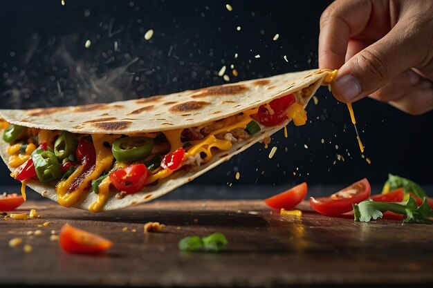 Scena cinematografica di una quesadilla bein