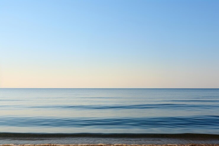 Foto scena del mare vuoto all'aperto orizzonte natura