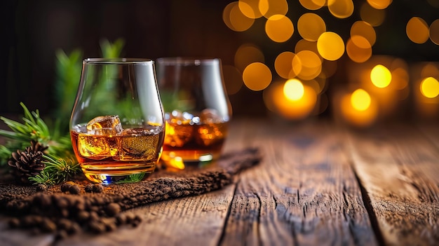Scena di bar con whisky single malt