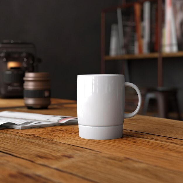 Scena di mockup di tazza di caffè senza testo cartaceo