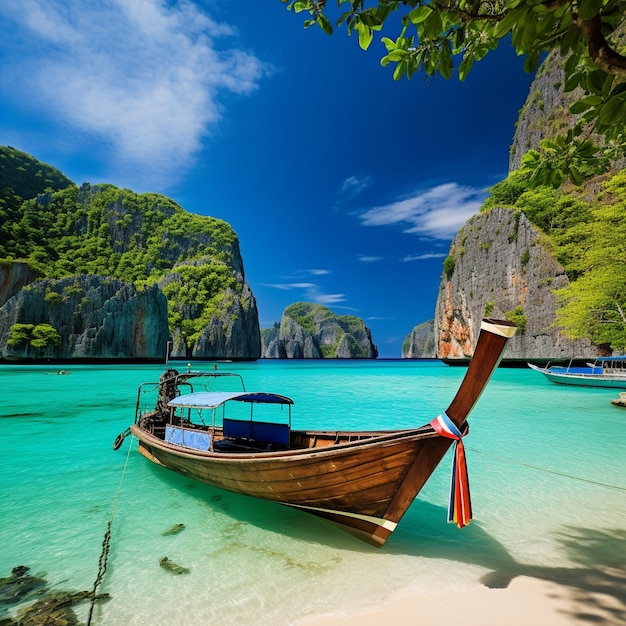 Scena di spiaggia affascinante con le attrazioni imperdibili di Phuket