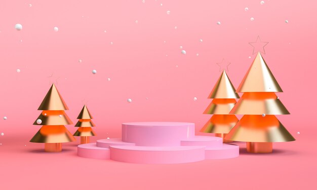 Scena di temi geometrici minimalista di Natale