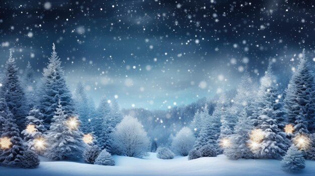 Scena invernale di neve e gelo con spazio libero per testo o decorazione Cartella di sfondo natalizio
