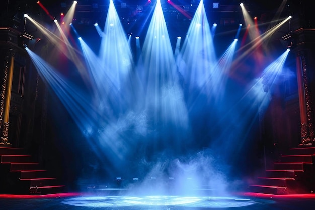 Scena libera con luci apparecchi di illuminazione generativa ai