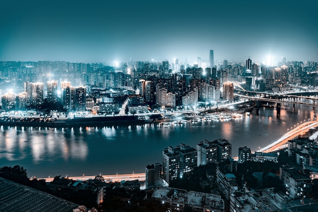 Scena notturna di Chongqing