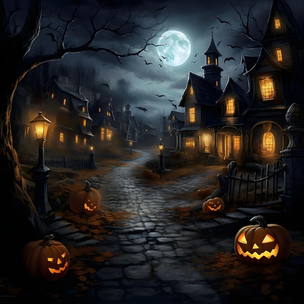 Scena notturna di Halloween