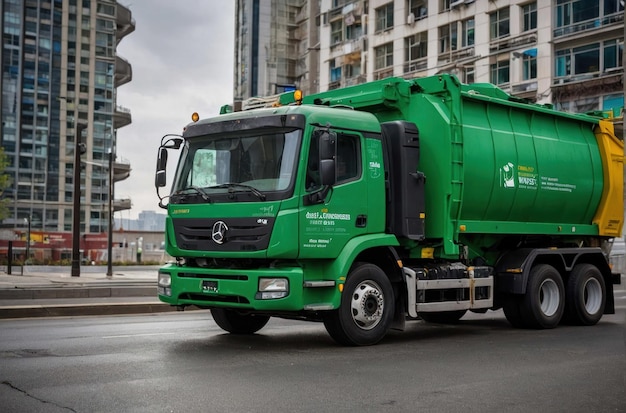 Scena notturna urbana con bidoni per il riciclaggio