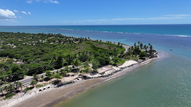 Scena sulla spiaggia di Porto Seguro Bahia, Brasile