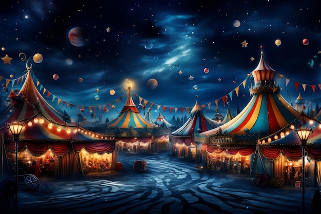 Scenario del carnevale del circo