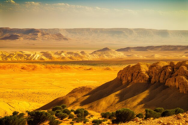 Scenario del deserto al confine di Israele con la Giordania