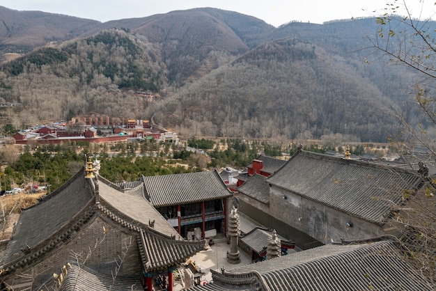 Scenario del Monte Wutai nello Shanxi, Cina